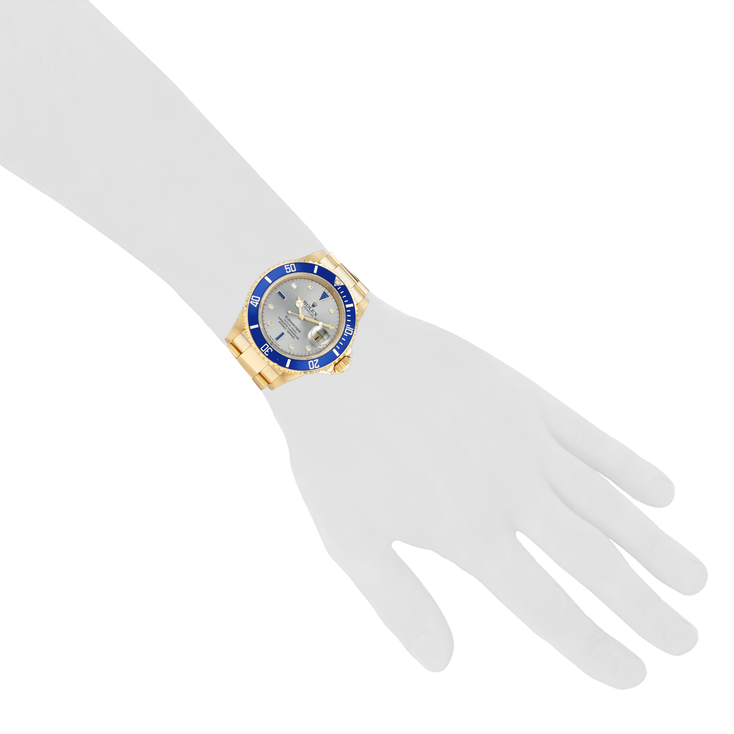 Reloj Rolex Submariner Date de oro amarillo Ref: Rolex - 16618  Circa 2005 - Detail D1