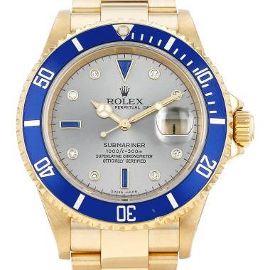 Orologio Rolex Submariner Date in oro giallo Ref: Rolex - 16618  Circa 2005