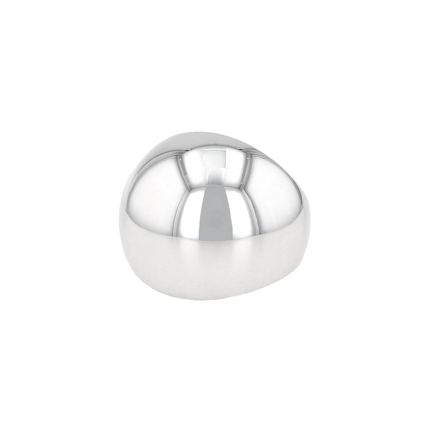 Hermès Quark boule ring in silver and resin