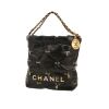 Chanel  22 mini  shoulder bag  in black leather - Detail D4 thumbnail