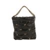 Chanel  22 mini  shoulder bag  in black leather - Detail D5 thumbnail