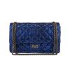 Chanel  2.55 handbag  in metallic blue  python - 360 thumbnail