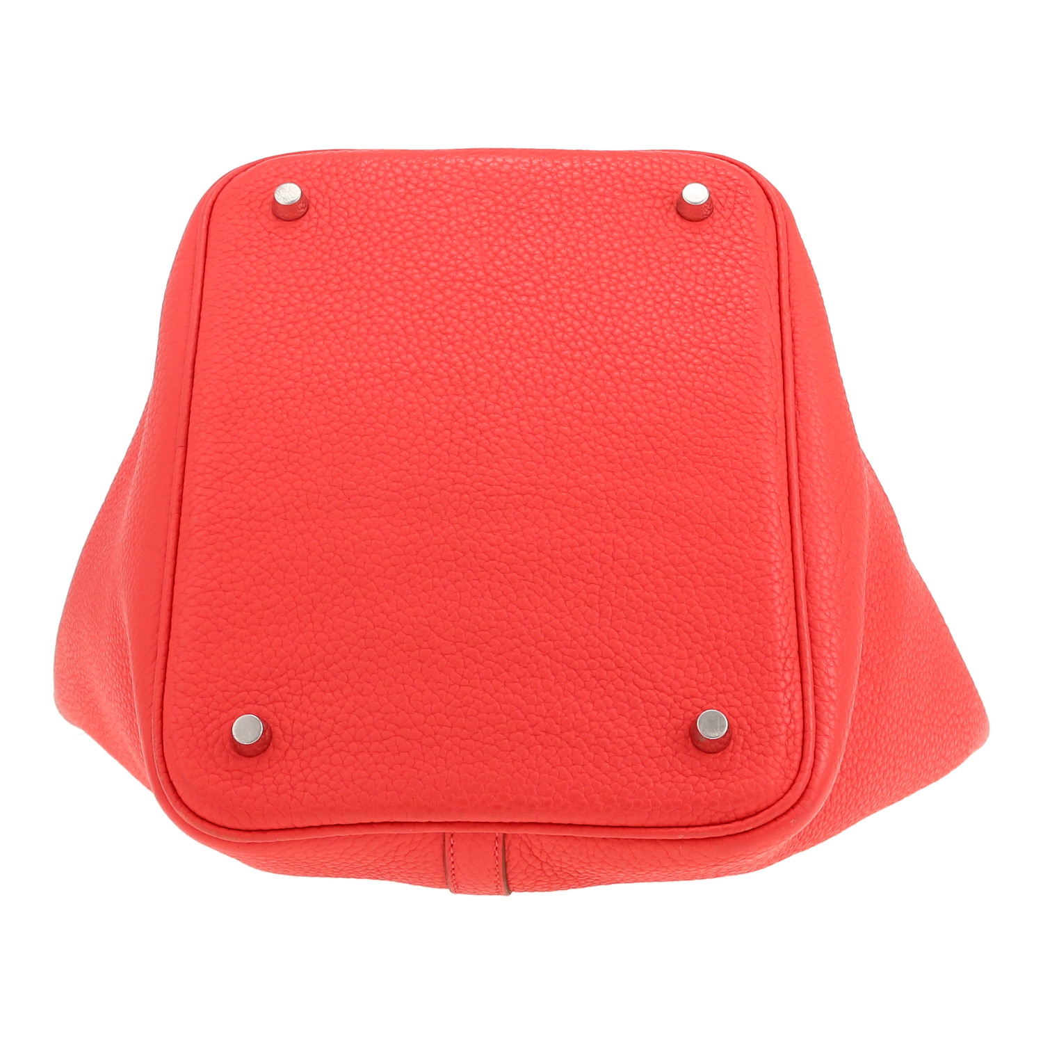 Bolso de mano Hermès Picotin 22 cm en cuero togo rosa Jaipur - Detail D1