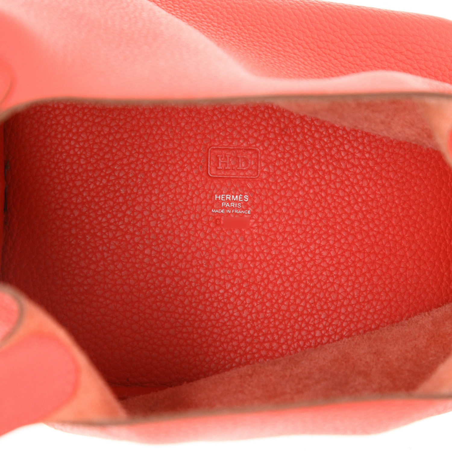 Bolso de mano Hermès Picotin 22 cm en cuero togo rosa Jaipur - Detail D3