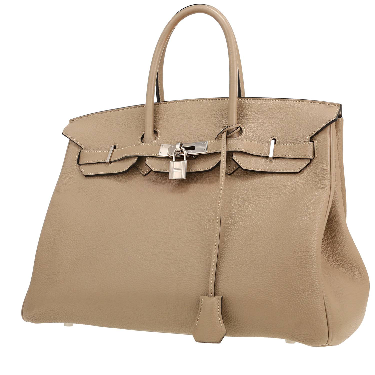 Borsa Hermès  Birkin 35 cm in pelle togo grigio tortora