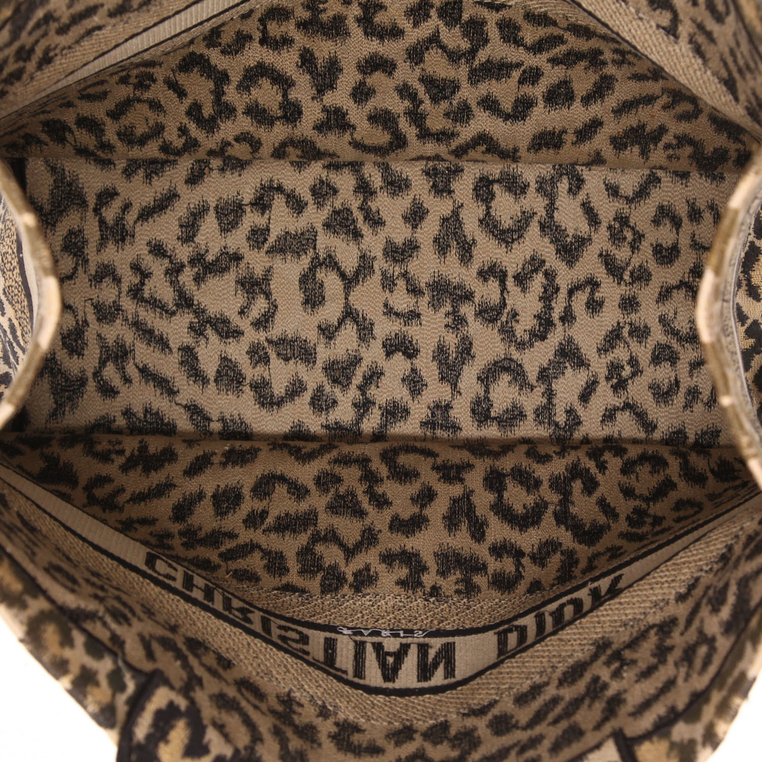 Dior  Book Tote shopping bag  in beige and black canvas - Detail D3