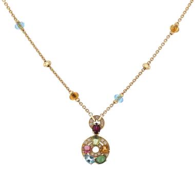 Collier Bulgari Astrale en or jaune, pierres de couleurs et diamants