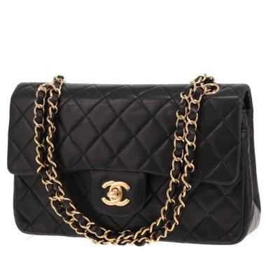 Bolso Chanel «Timeless Petit» de piel acolchada negra