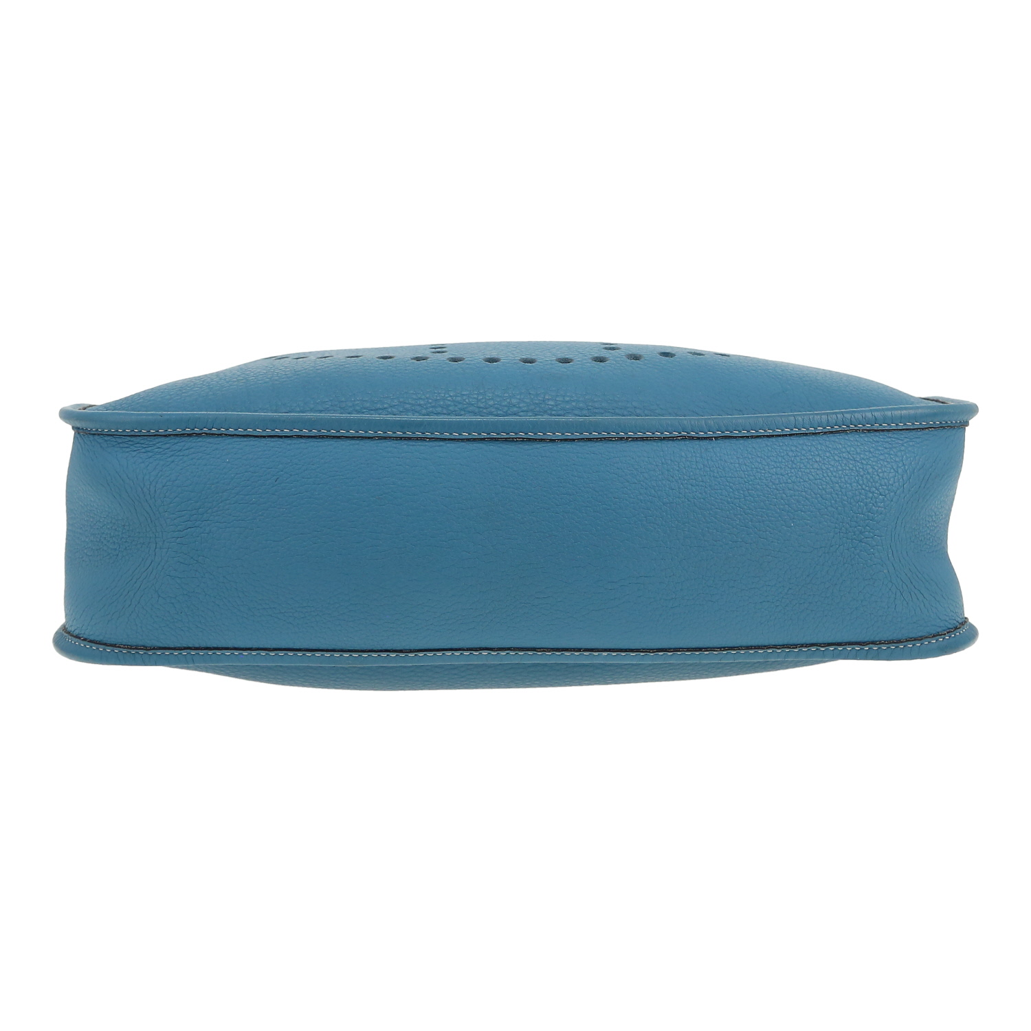 Hermès Evelyne shoulder bag in blue jean togo leather - Detail D1