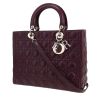 EAG9663 Sac à main Dior  Lady Dior en cuir cannage violet - 00pp thumbnail