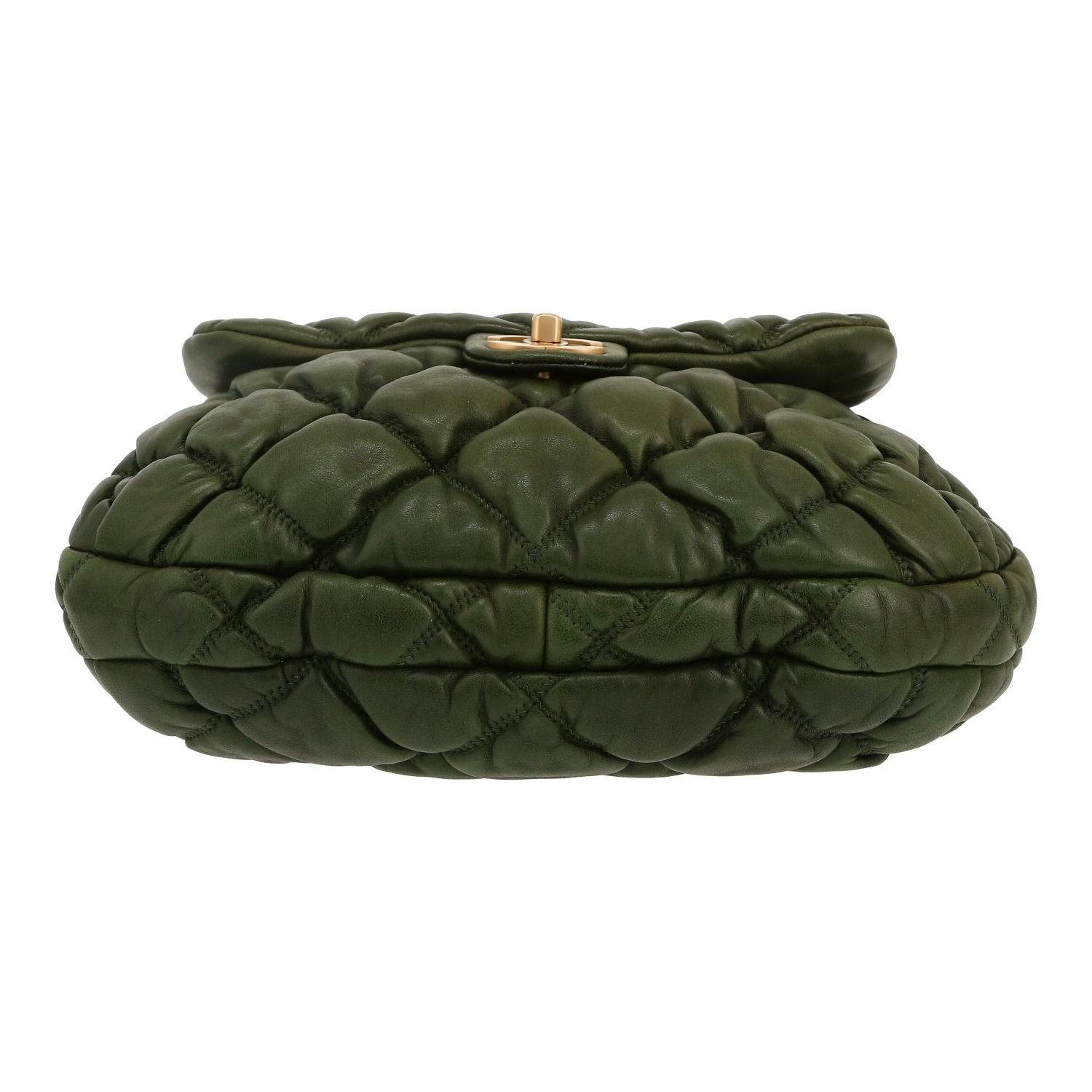Sac à main Chanel   en cuir matelassé vert - Detail D1