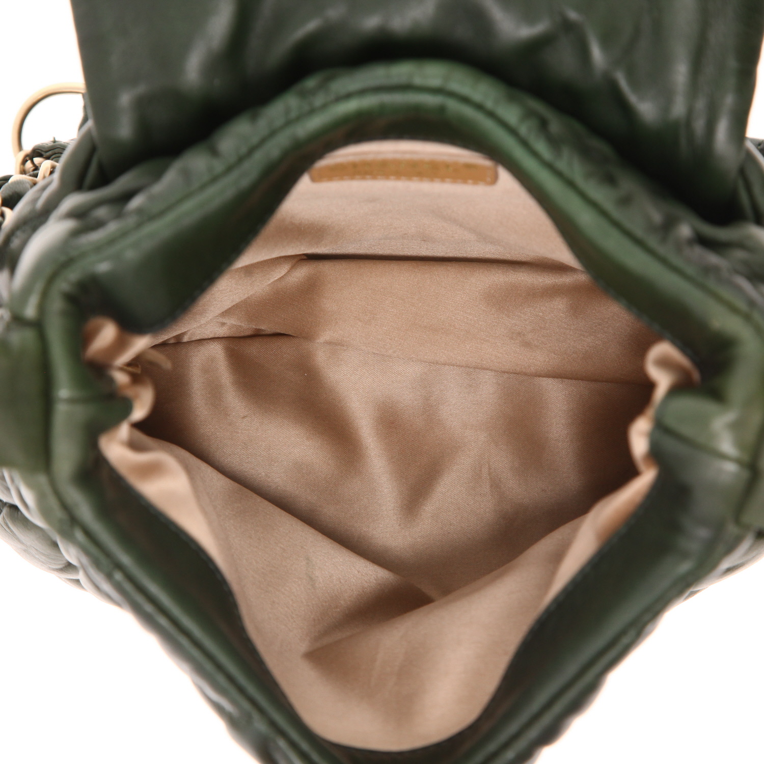 Bolso de mano Chanel   en cuero acolchado verde - Detail D3