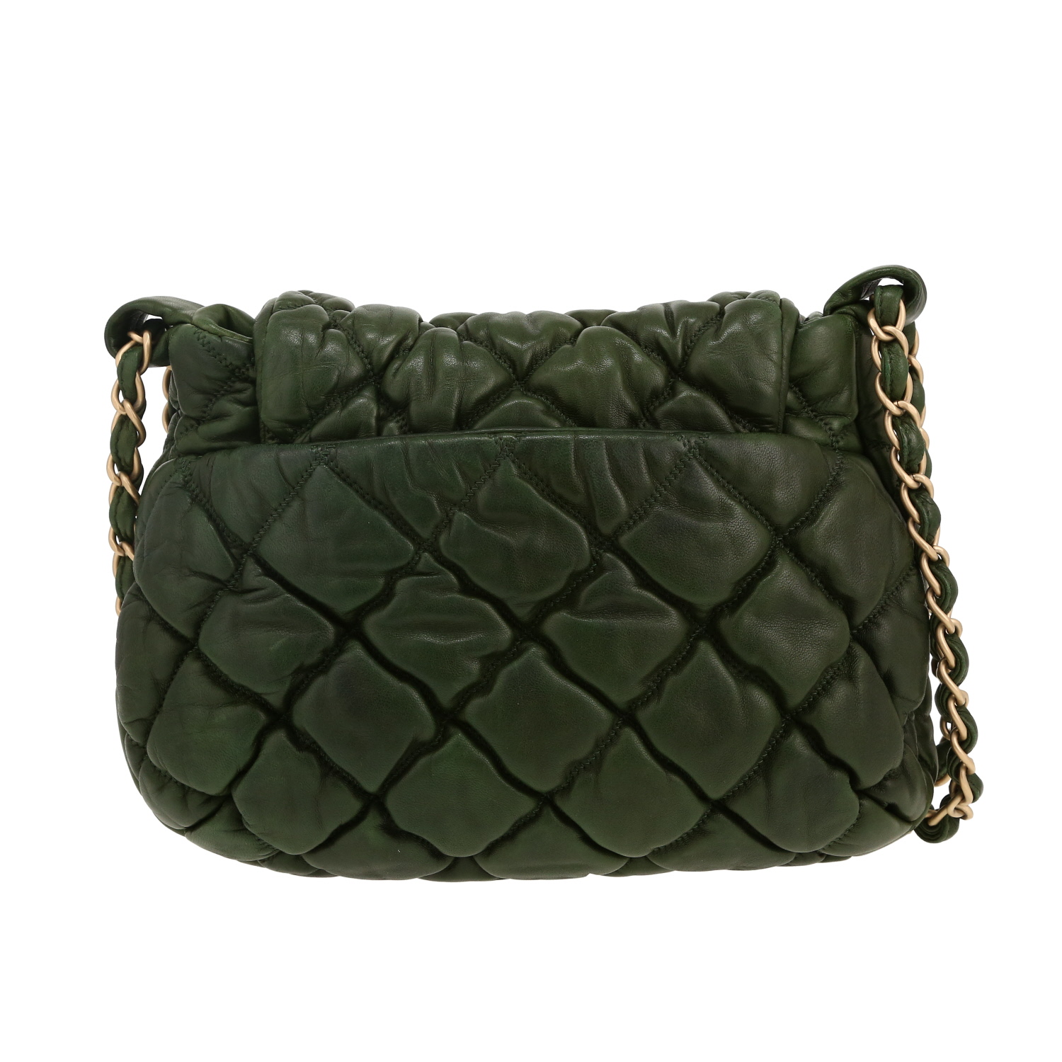 Bolso de mano Chanel   en cuero acolchado verde - Detail D4
