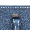 Hermès  Mini Evelyne shoulder bag  in blue Colvert leather taurillon clémence - Detail D2 thumbnail