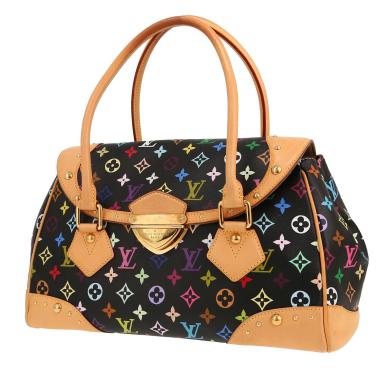Borsa Louis Vuitton  Editions Limitées in tela monogram multicolore e nera e pelle naturale