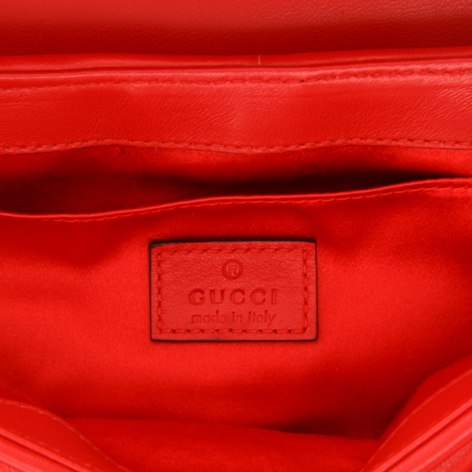 Sac à main Gucci Mors 1955 en cuir rouge - Detail D2