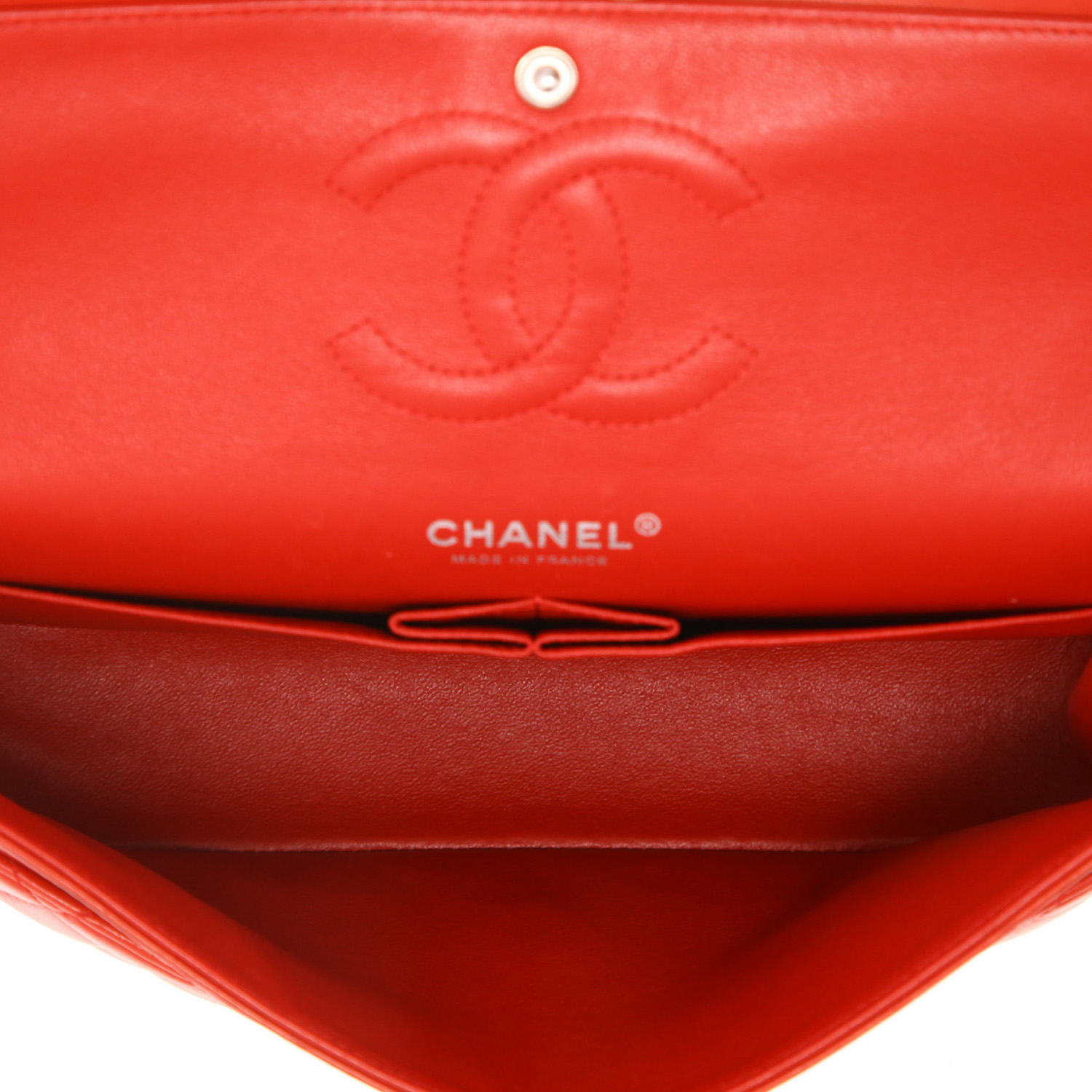 Bolso de mano Chanel  Timeless Classic en cuero acolchado rojo - Detail D3