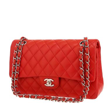 Bolso de mano Chanel  Timeless Classic en cuero acolchado rojo