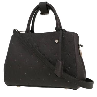 Sac à main Louis Vuitton  Montaigne BB en cuir monogram empreinte gris anthracite