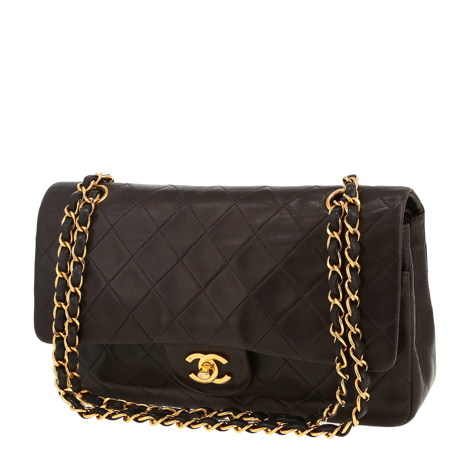 Bolso de mano Chanel  Timeless Classic en cuero acolchado negro