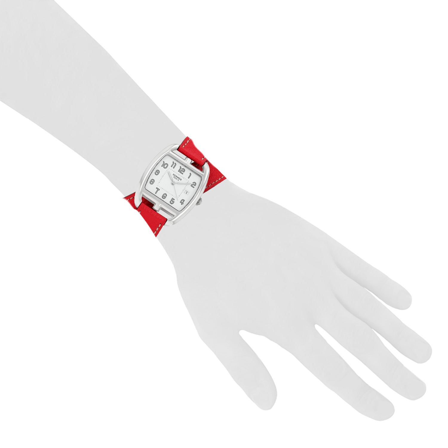 Reloj Hermès Cape Cod Tonneau de acero Ref: Hermès - CT1.710  Circa 2000 - Detail D1