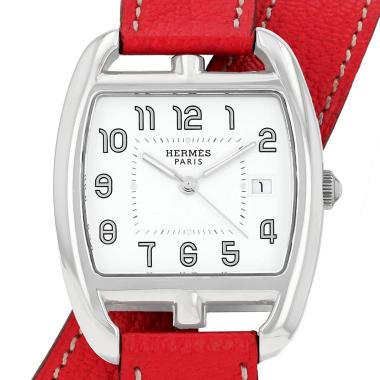 Montre Hermès Cape Cod Tonneau en acier Ref: Hermès - CT1.710  Vers 2000