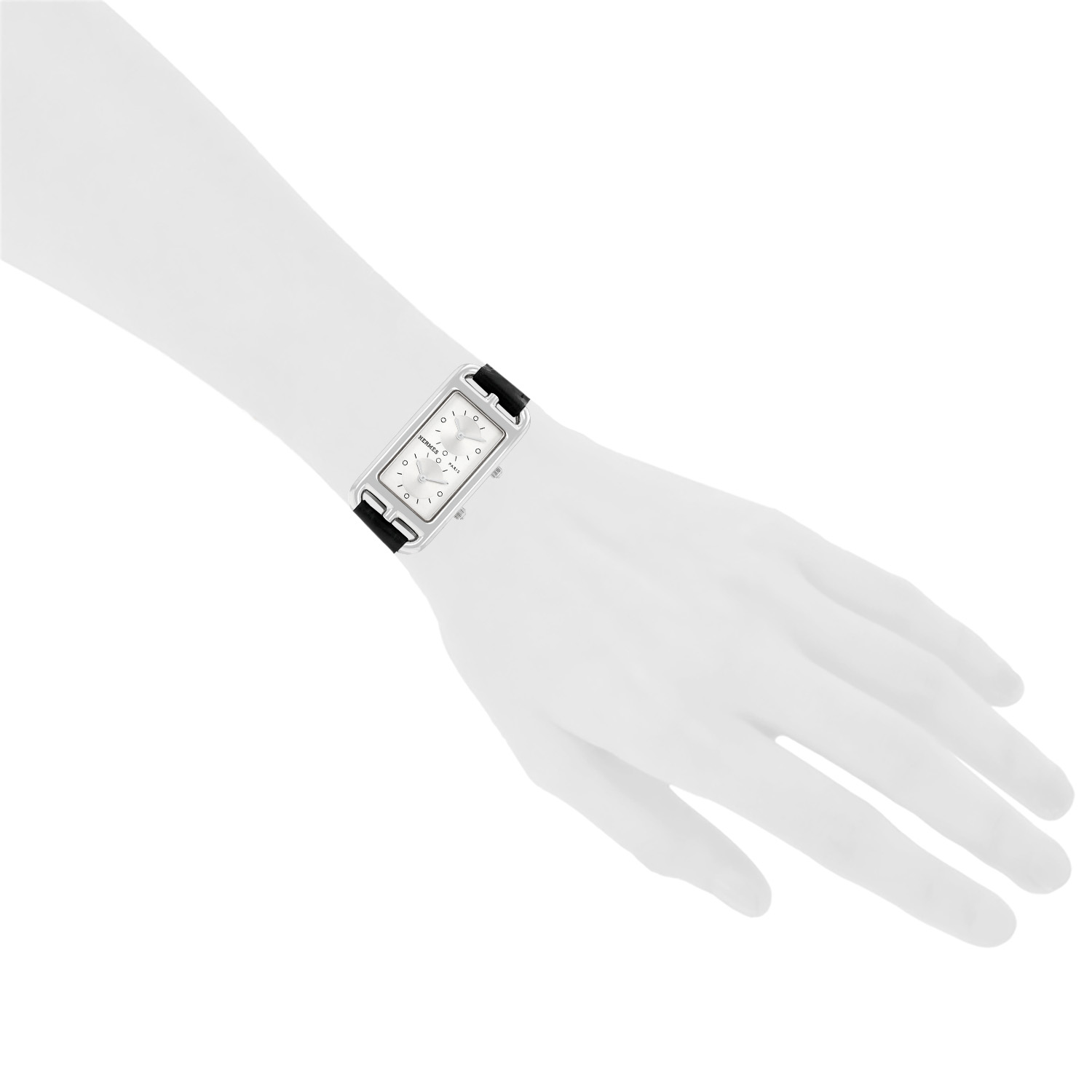 Hermès Cape Cod Nantucket  in stainless steel Ref: Hermès - CC3.210  Circa 2000 - Detail D1