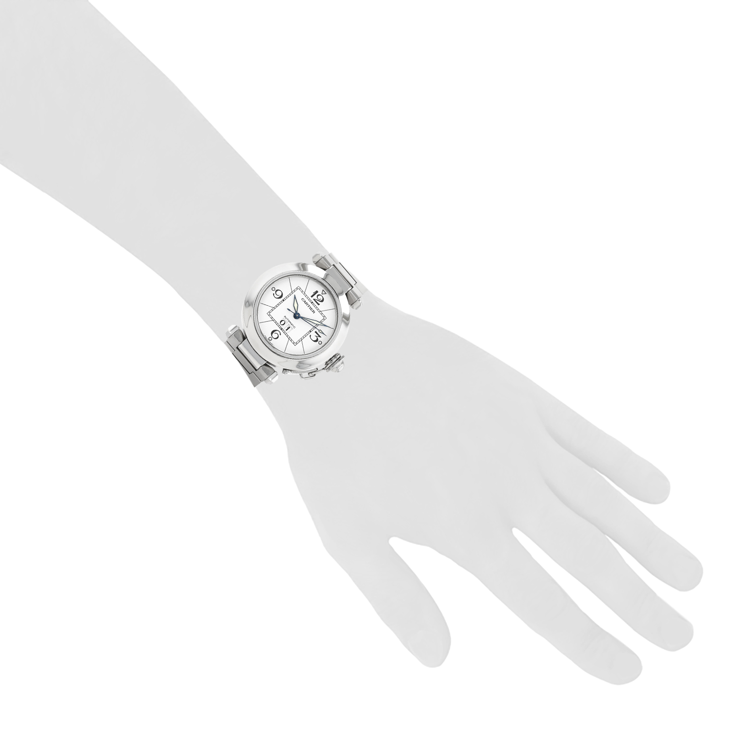 Montre Cartier Pasha en acier Ref: Cartier - 2475  Vers 2000 - Detail D1