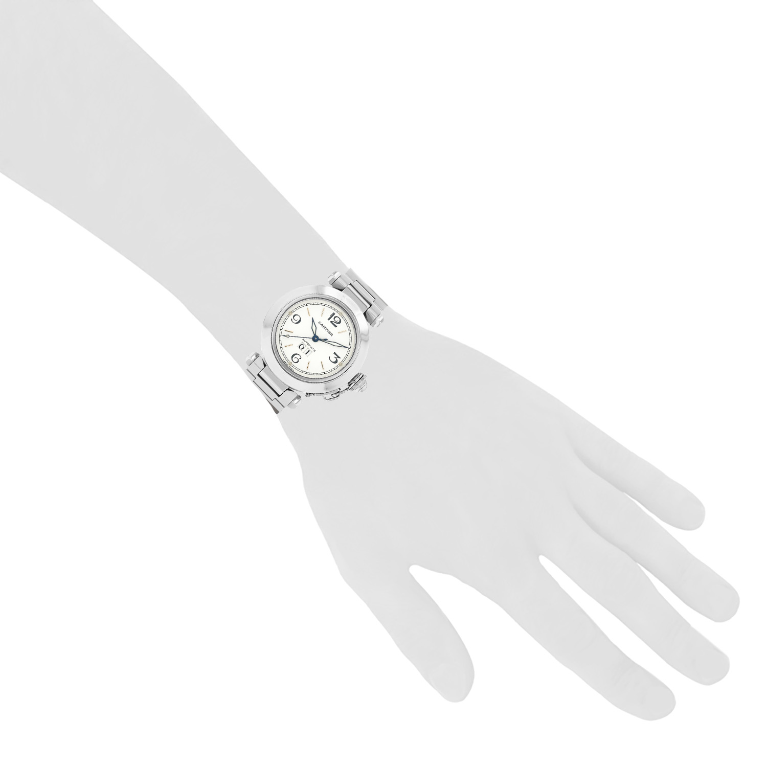 Cartier Pasha  in stainless steel Ref: Cartier - 2475  Circa 2000 - Detail D1