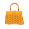 Bolso de mano Goyard  Saigon mini  en tela Goyardine amarilla y cuero amarillo - Detail D4 thumbnail