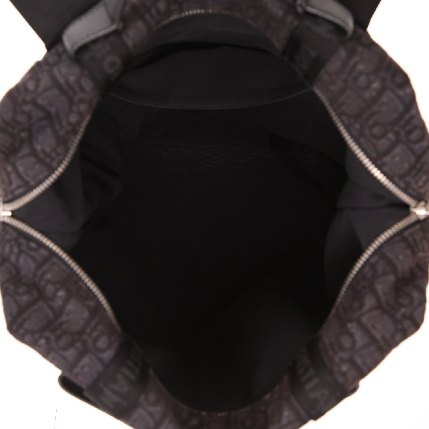 Zaino Dior   in tessuto a monogramma Oblique nero e grigio - Detail D3