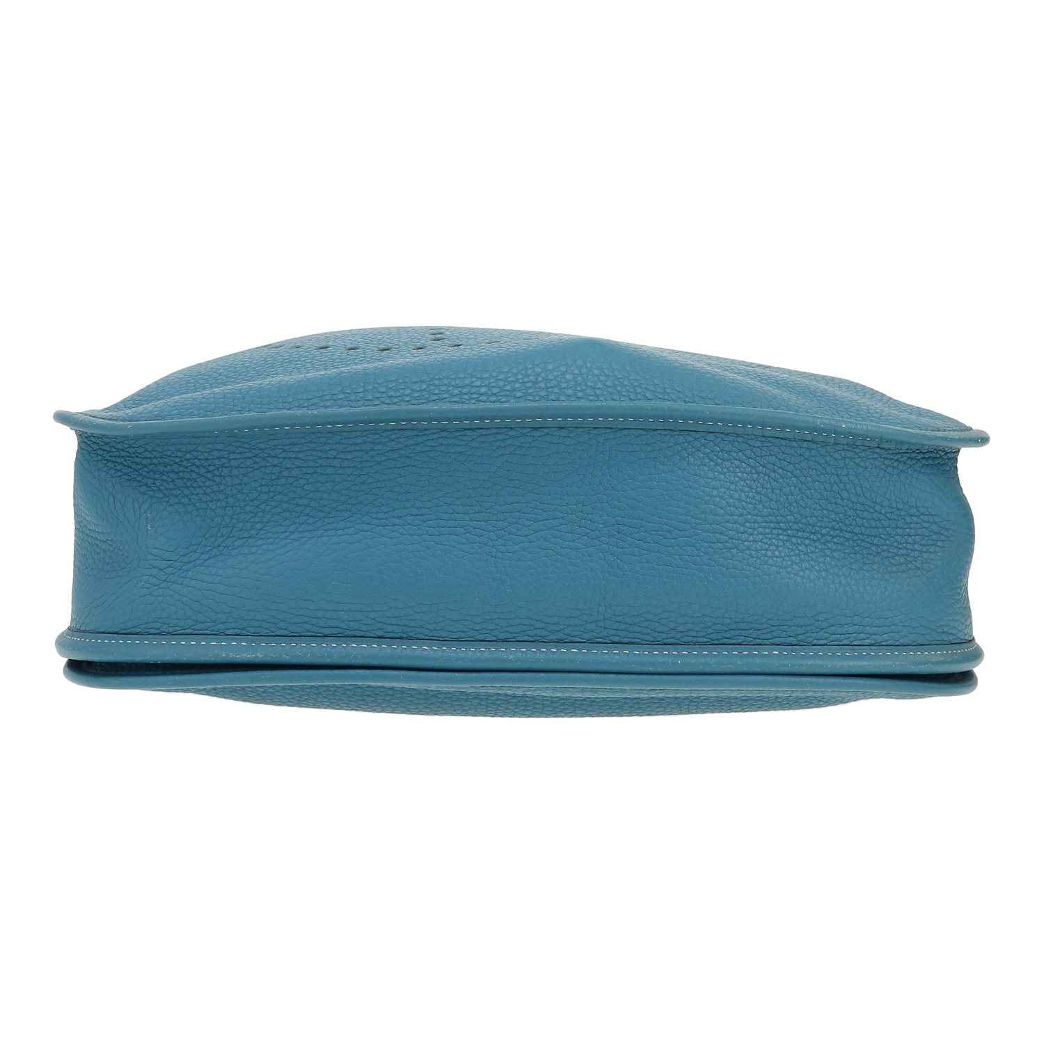Borsa a tracolla Hermès Evelyne in pelle togo blu - Detail D1