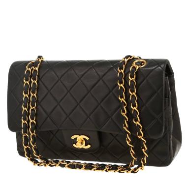 Bolso de mano Chanel  Timeless Classic en cuero acolchado negro