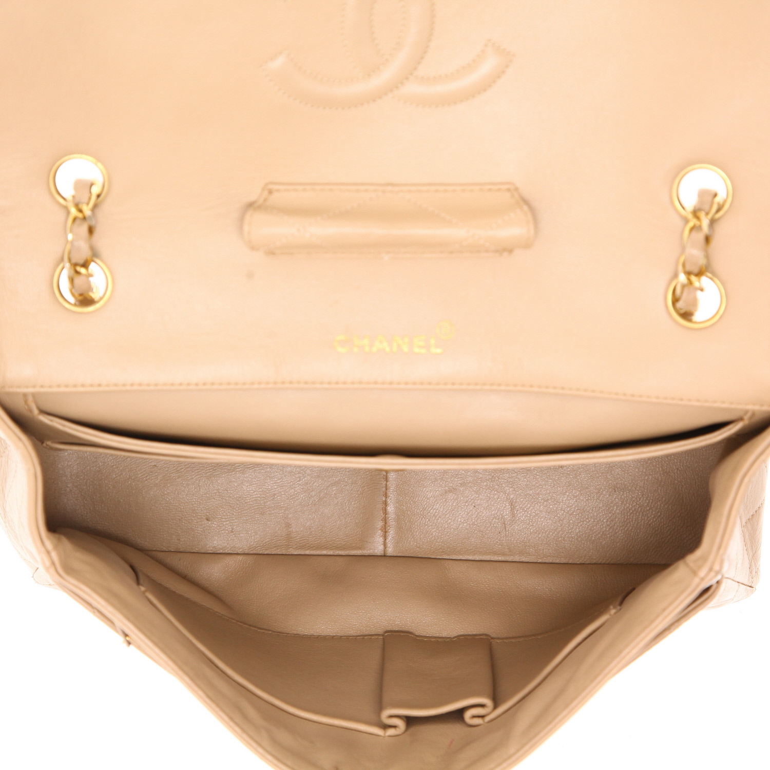 Borsa Chanel  Timeless in pelle trapuntata beige - Detail D4