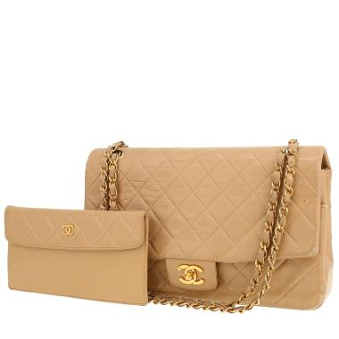 Chanel  Timeless handbag  in beige quilted leather