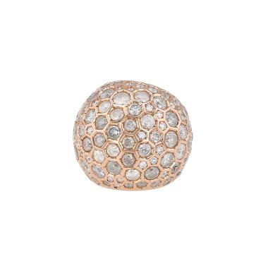 Anello De Grisogono  in oro rosa e Icy diamanti