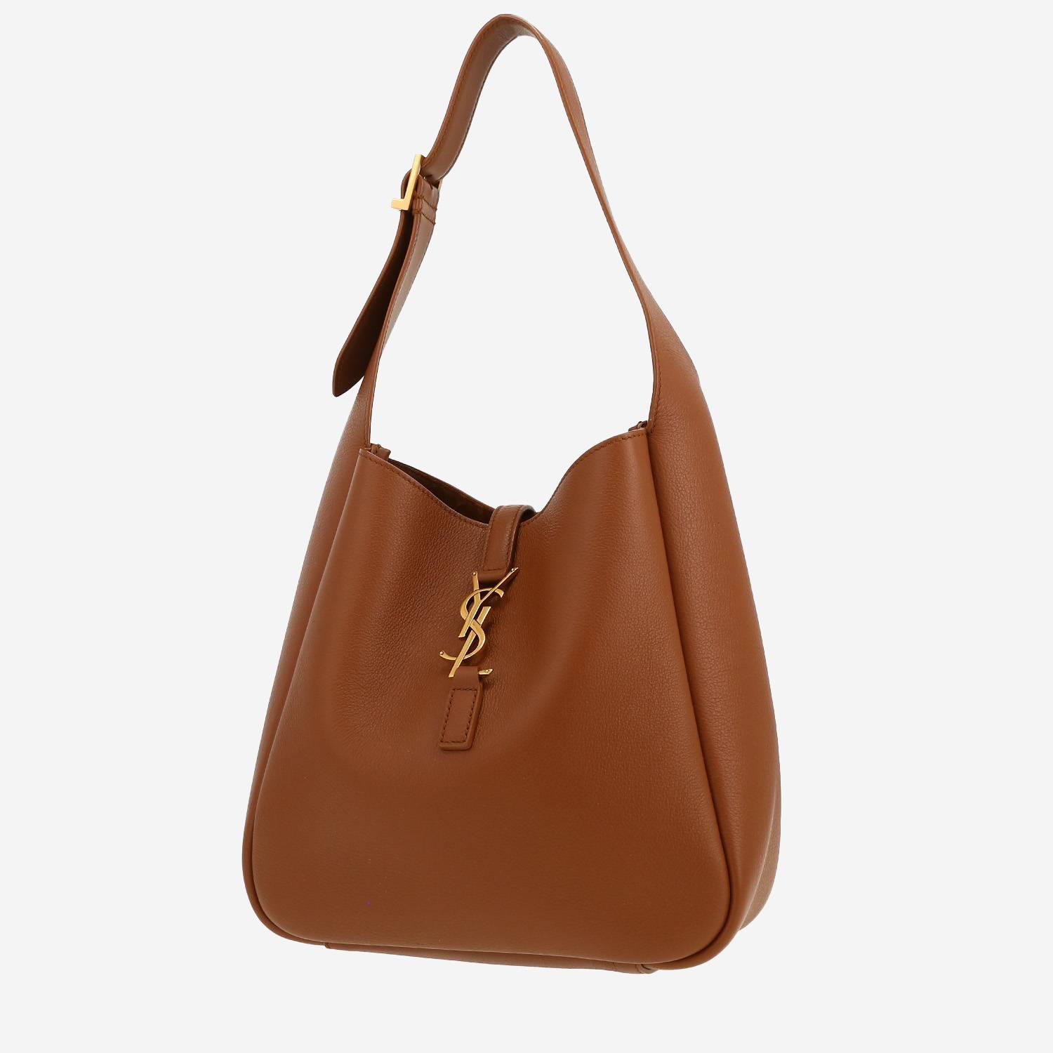 Borsa Saint Laurent  5 à 7 modello piccolo  in pelle martellata marrone