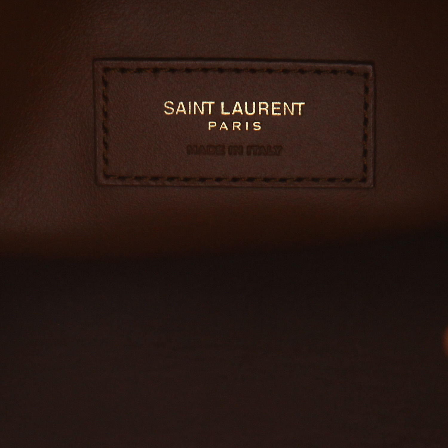 Saint Laurent  5 à 7 small model  handbag  in brown grained leather - Detail D2