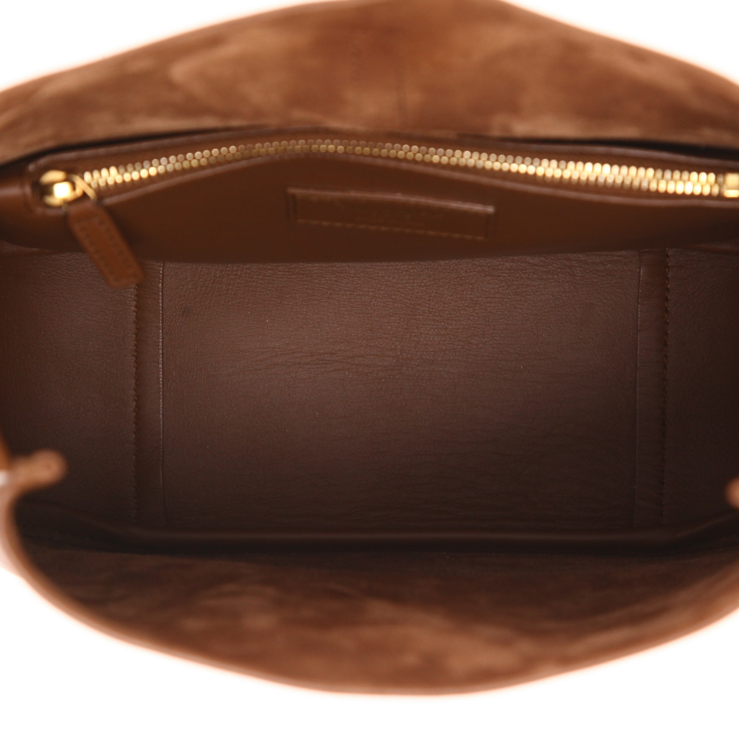 Borsa Saint Laurent  5 à 7 modello piccolo  in pelle martellata marrone - Detail D3