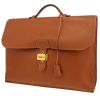 Hermès  Sac à dépêches briefcase  in gold Courchevel leather - 00pp thumbnail