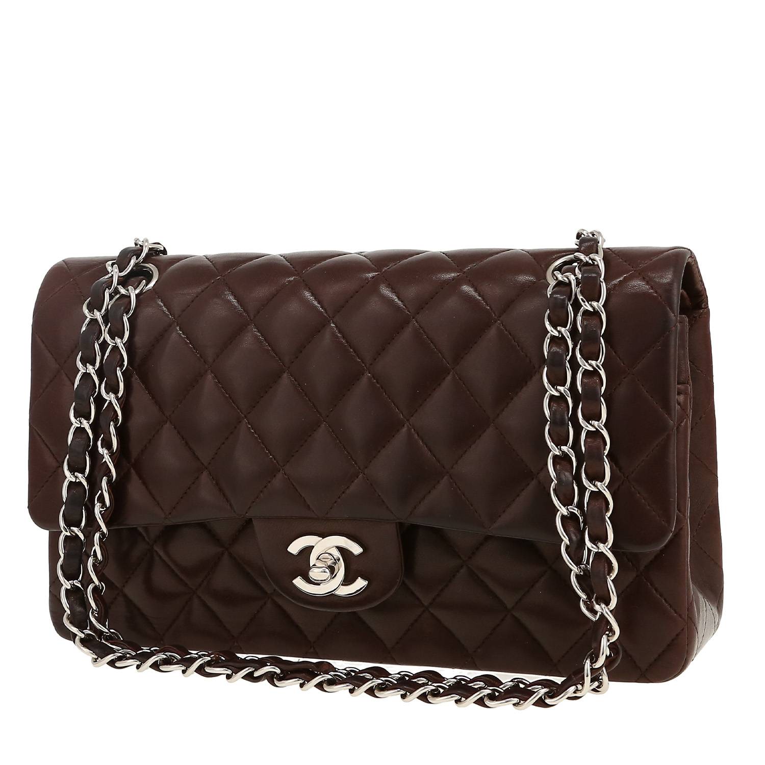 Bolso de mano Chanel  Timeless Classic en cuero acolchado marrón