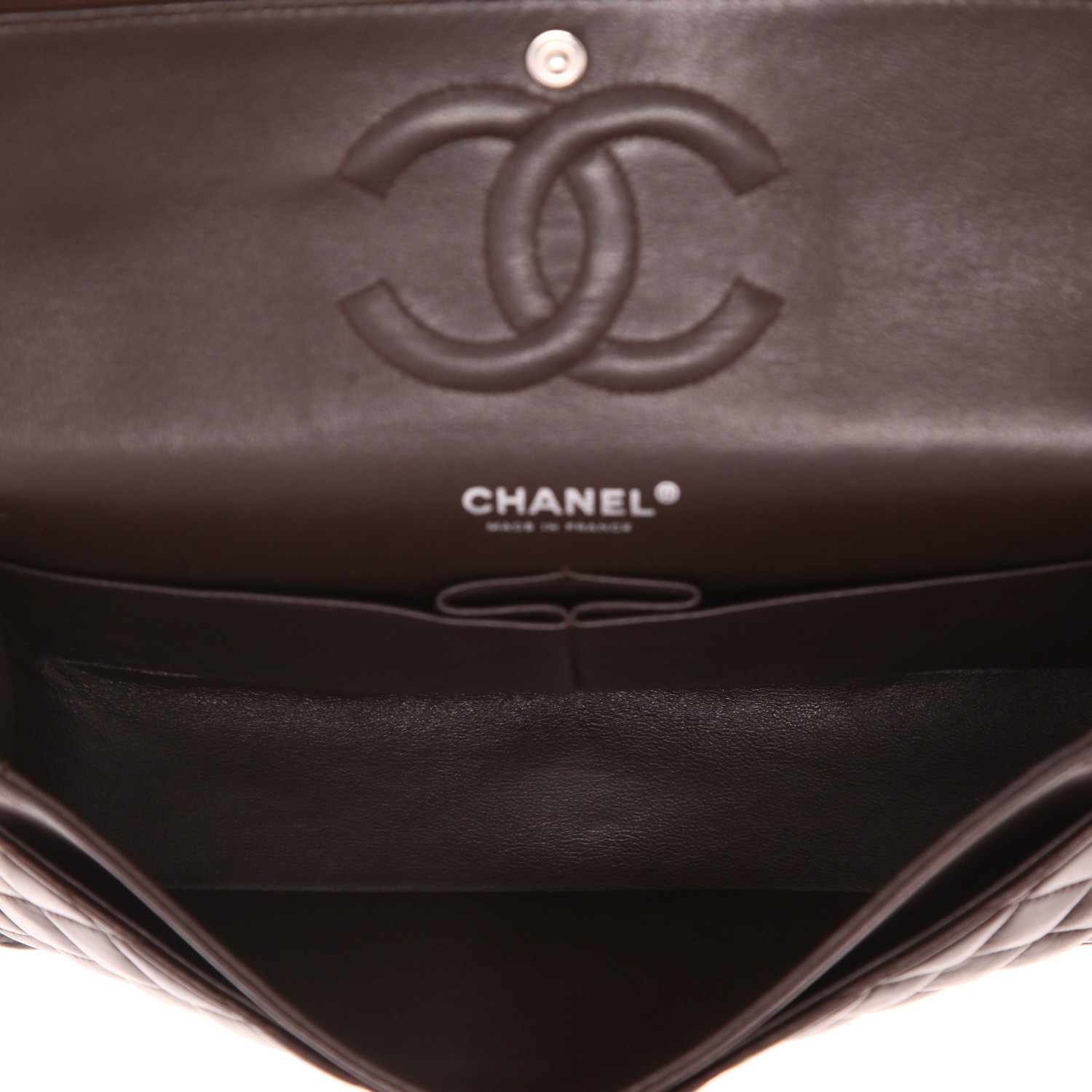 Borsa Chanel  Timeless Classic in pelle trapuntata marrone - Detail D3
