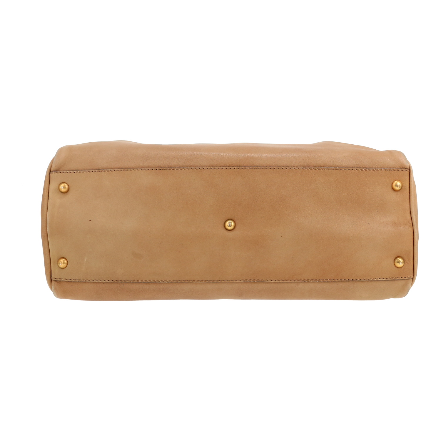 Borsa Fendi  Peekaboo in pelle beige - Detail D1