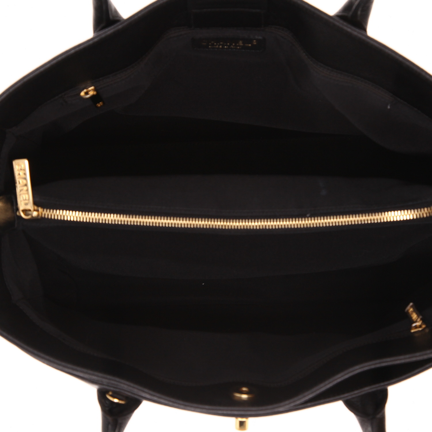 Chanel  Executive handbag  in black grained leather - Detail D3