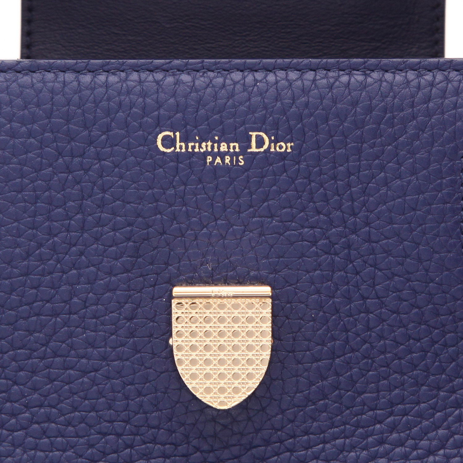 Sac à main Dior  Diorever en cuir bleu - Detail D2