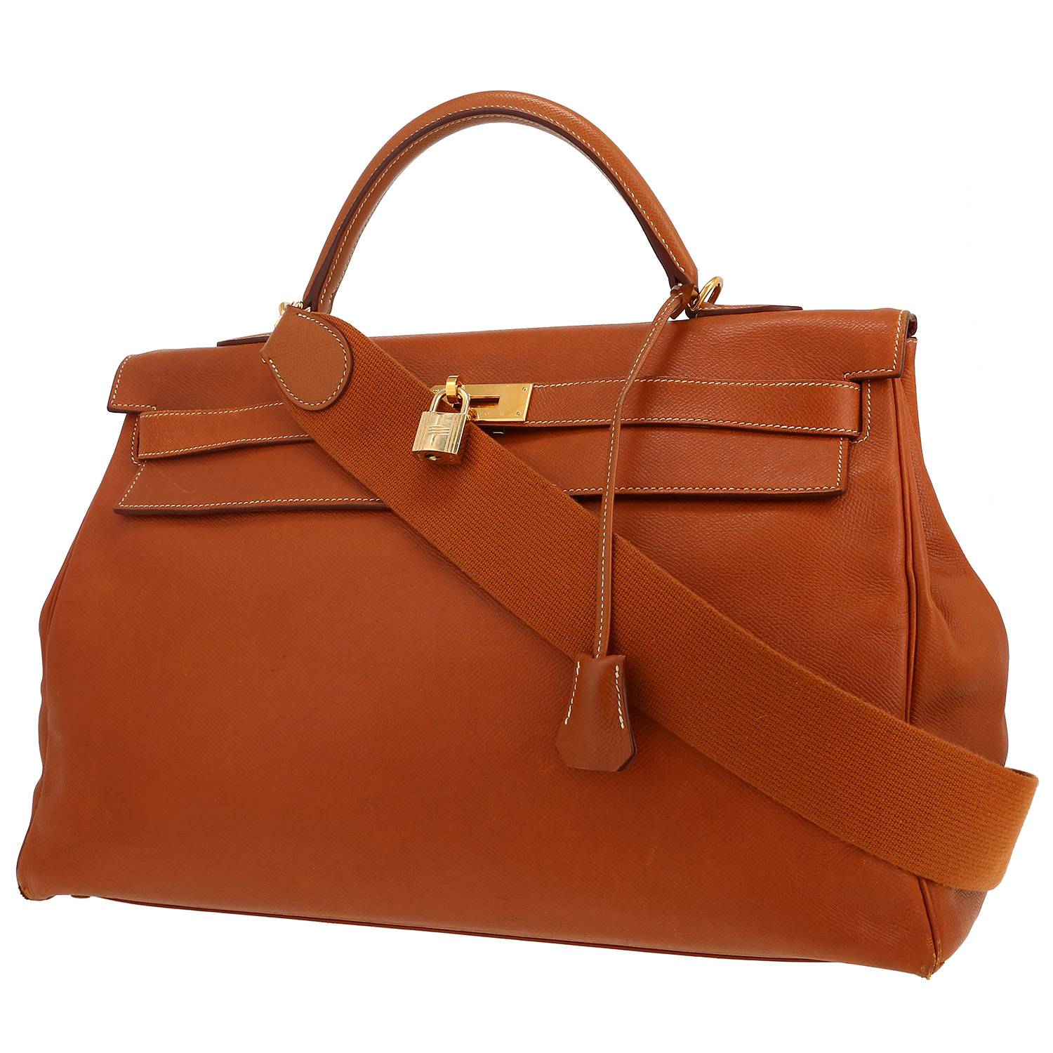 Borsa Hermès  Kelly 40 cm in pelle Courchevel gold