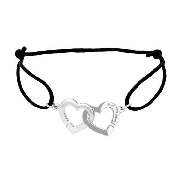 Bracciale Dinh Van Double coeurs R13 in oro bianco