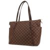 Louis Vuitton  Totally handbag  in ebene damier canvas  and brown leather - 00pp thumbnail