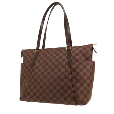 Borsa Louis Vuitton  Totally in tela a scacchi ebana e pelle marrone