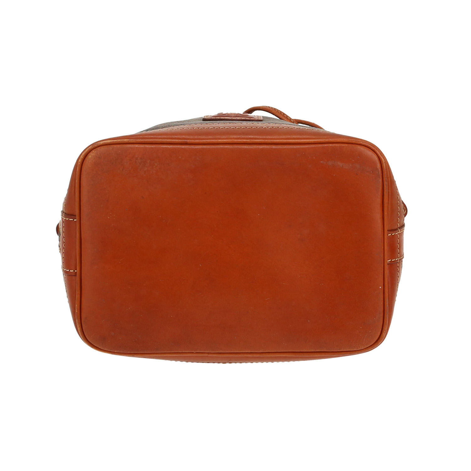 Celine handbag in brown "Triomphe" canvas and brown leather - Detail D1